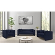 Bowery Hill Contemporary Navy Chenille Fabric Upholstered Chair