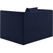 Bowery Hill Contemporary Navy Chenille Fabric Upholstered Chair