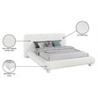 Bowery Hill Contemporary Cream Chenille Fabric Upholstered Full Bed