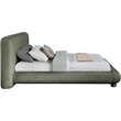 Bowery Hill Contemporary Green Chenille Fabric Upholstered Full Bed