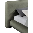 Bowery Hill Contemporary Green Chenille Fabric Upholstered Full Bed