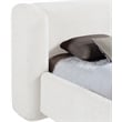 Bowery Hill Contemporary Cream Chenille Fabric Upholstered Full Bed