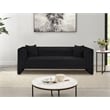 Bowery Hill Contemporary Black Chenille Fabric Upholstered Sofa