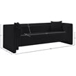 Bowery Hill Contemporary Black Chenille Fabric Upholstered Sofa