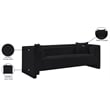 Bowery Hill Contemporary Black Chenille Fabric Upholstered Sofa