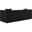 Bowery Hill Contemporary Black Chenille Fabric Upholstered Sofa