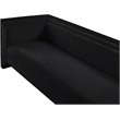 Bowery Hill Contemporary Black Chenille Fabric Upholstered Sofa