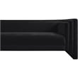 Bowery Hill Contemporary Black Chenille Fabric Upholstered Sofa