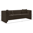 Bowery Hill Contemporary Brown Chenille Fabric Upholstered Sofa