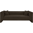 Bowery Hill Contemporary Brown Chenille Fabric Upholstered Sofa