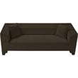 Bowery Hill Contemporary Brown Chenille Fabric Upholstered Sofa