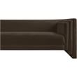 Bowery Hill Contemporary Brown Chenille Fabric Upholstered Sofa