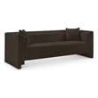 Bowery Hill Contemporary Brown Chenille Fabric Upholstered Sofa
