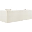 Bowery Hill Contemporary Cream Chenille Fabric Upholstered Sofa