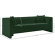 Bowery Hill Contemporary Green Chenille Fabric Upholstered Sofa