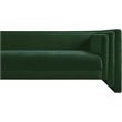 Bowery Hill Contemporary Green Chenille Fabric Upholstered Sofa