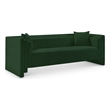 Bowery Hill Contemporary Green Chenille Fabric Upholstered Sofa