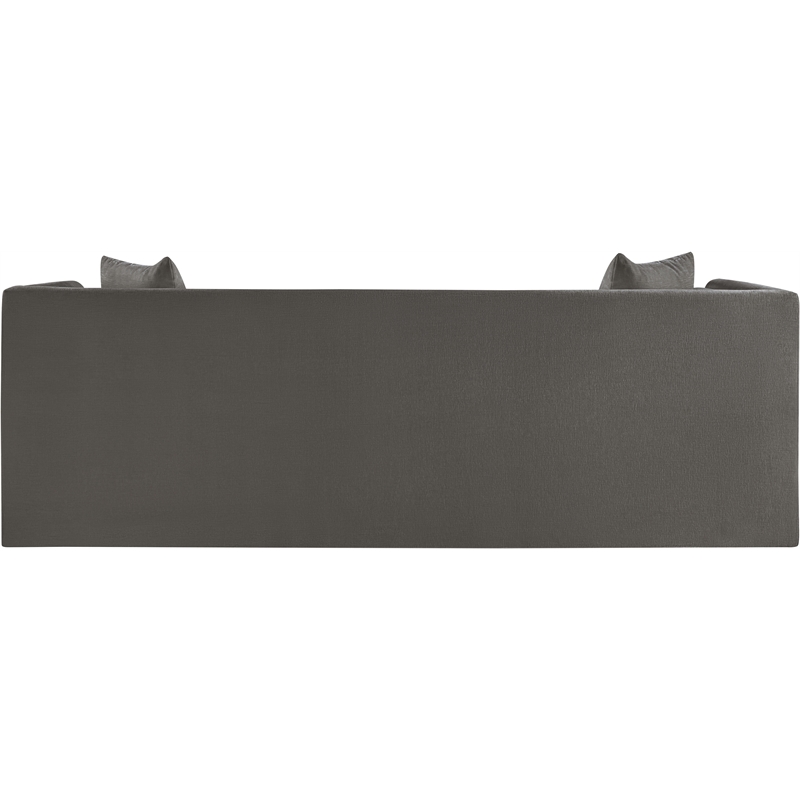 Bowery Hill Contemporary Grey Chenille Fabric Upholstered Sofa