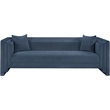 Bowery Hill Contemporary Light Blue Chenille Fabric Upholstered Sofa