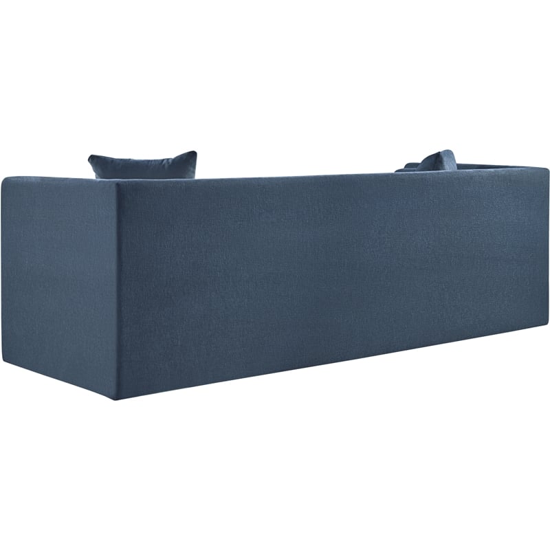 Bowery Hill Contemporary Light Blue Chenille Fabric Upholstered Sofa
