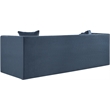 Bowery Hill Contemporary Light Blue Chenille Fabric Upholstered Sofa