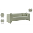 Bowery Hill Contemporary Mint Chenille Fabric Upholstered Sofa