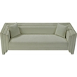 Bowery Hill Contemporary Mint Chenille Fabric Upholstered Sofa