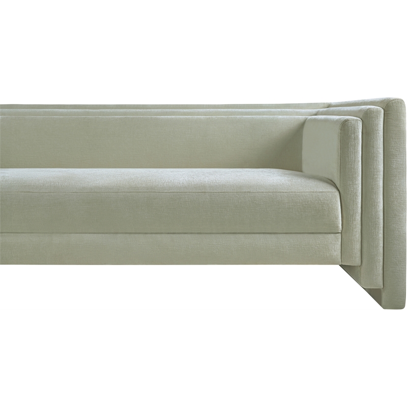 Bowery Hill Contemporary Mint Chenille Fabric Upholstered Sofa