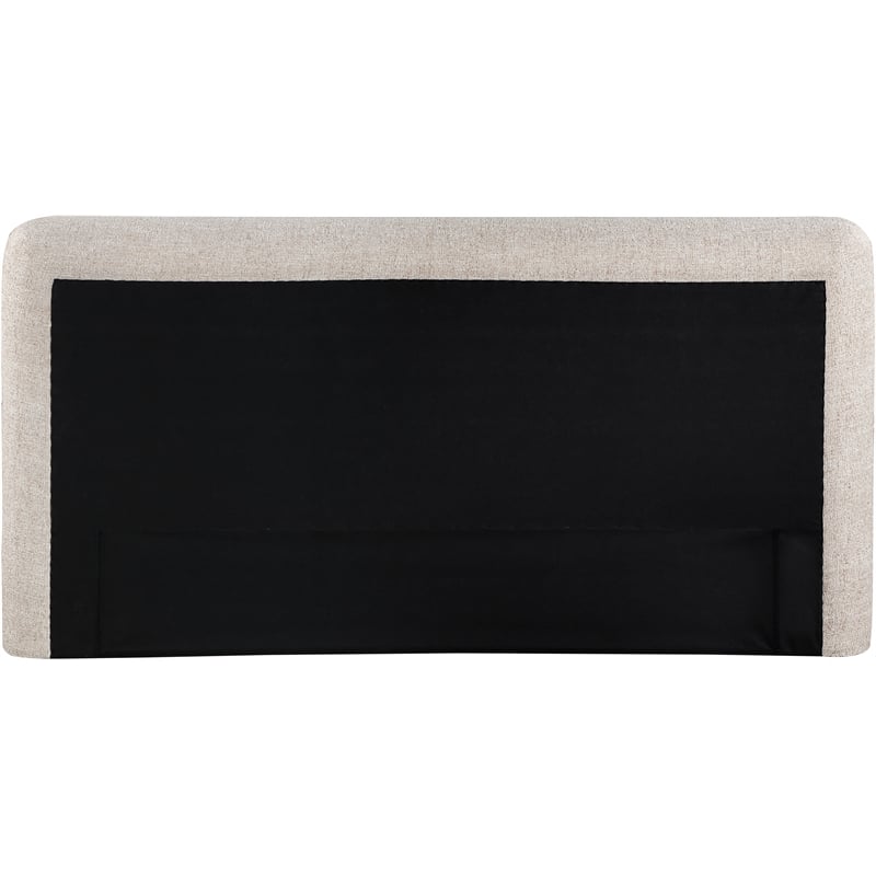 Bowery Hill Contemporary Rich Beige Fabric Upholstered Full Bed