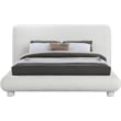 Bowery Hill Contemporary Rich Cream Fabric Upholstered Queen Bed