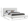 Bowery Hill Contemporary Rich Cream Fabric Upholstered Queen Bed