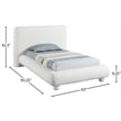 Bowery Hill Contemporary Rich Cream Fabric Upholstered Twin Bed