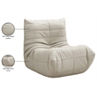 Bowery Hill Contemporary Cream Vegan Leather Upholstered Chair