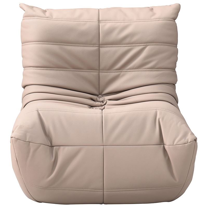 Bowery Hill Contemporary Tan Vegan Leather Upholstered Chair