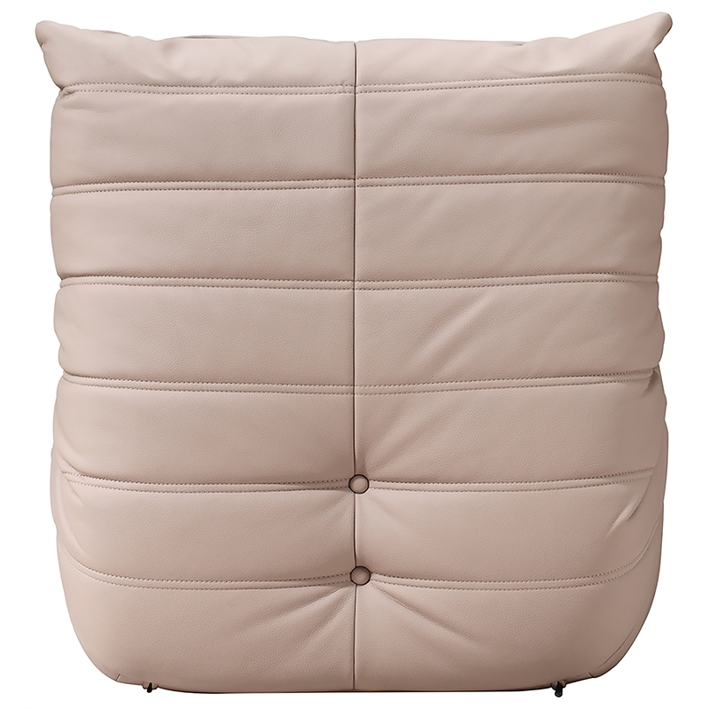 Bowery Hill Contemporary Tan Vegan Leather Upholstered Chair