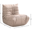 Bowery Hill Contemporary Tan Vegan Leather Upholstered Chair