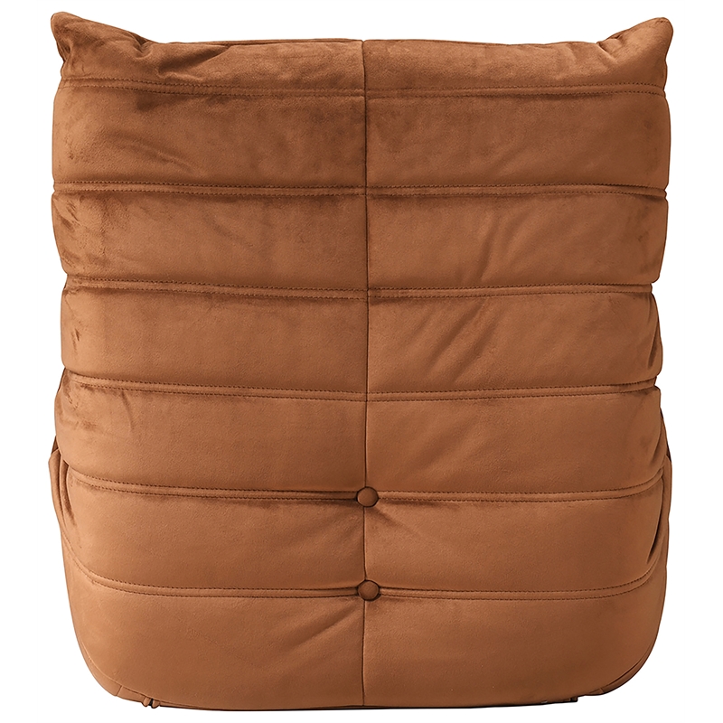 Bowery Hill Contemporary Soft Cognac Velvet Upholstered Chair