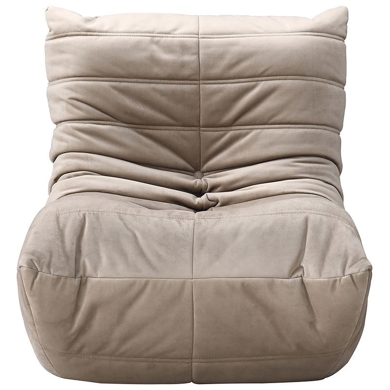 Bowery Hill Contemporary Soft Taupe Velvet Upholstered Chair