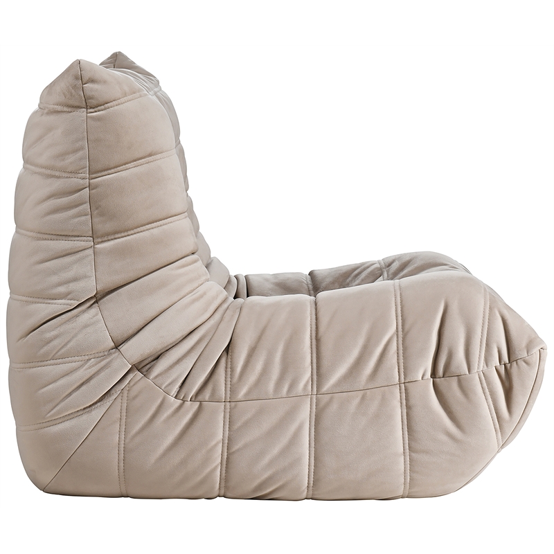 Bowery Hill Contemporary Soft Taupe Velvet Upholstered Chair