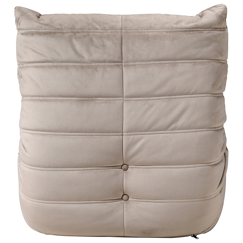 Bowery Hill Contemporary Soft Taupe Velvet Upholstered Chair