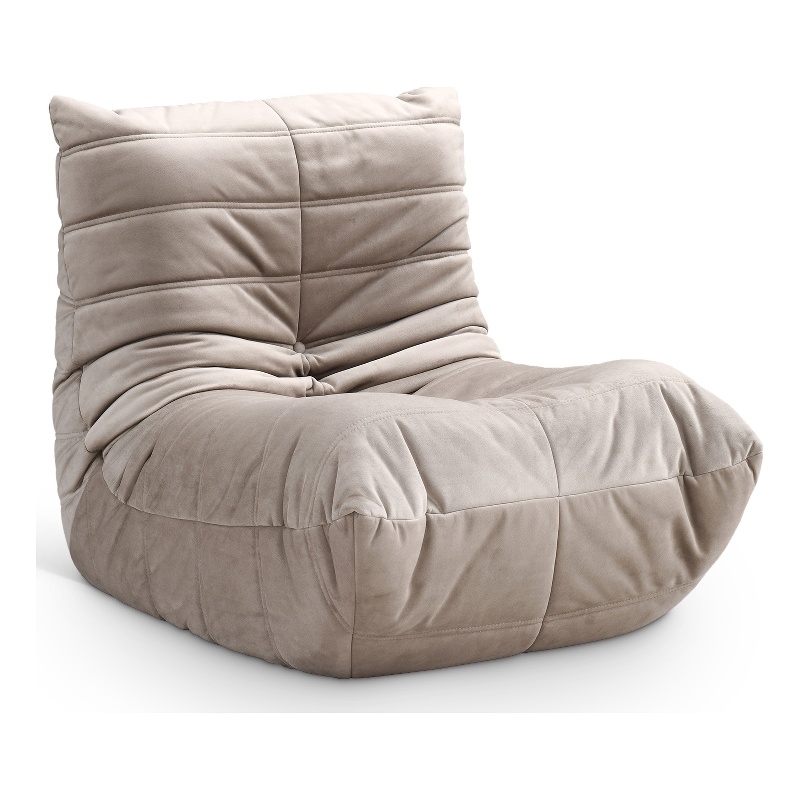 Bowery Hill Contemporary Soft Taupe Velvet Upholstered Chair