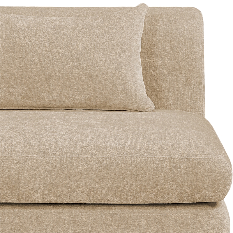 Bowery Hill Contemporary Beige Chenille Fabric Modular Chair