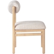 Bowery Hill Contemporary Beige Linen Textured Fabric Dining Chair (Set of 2)