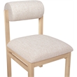 Bowery Hill Contemporary Beige Linen Textured Fabric Dining Chair (Set of 2)