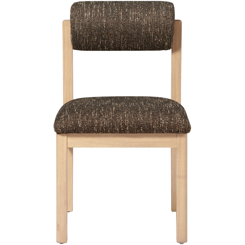Bowery Hill Contemporary Brown Linen Textured Fabric Dining Chair (Set of 2)