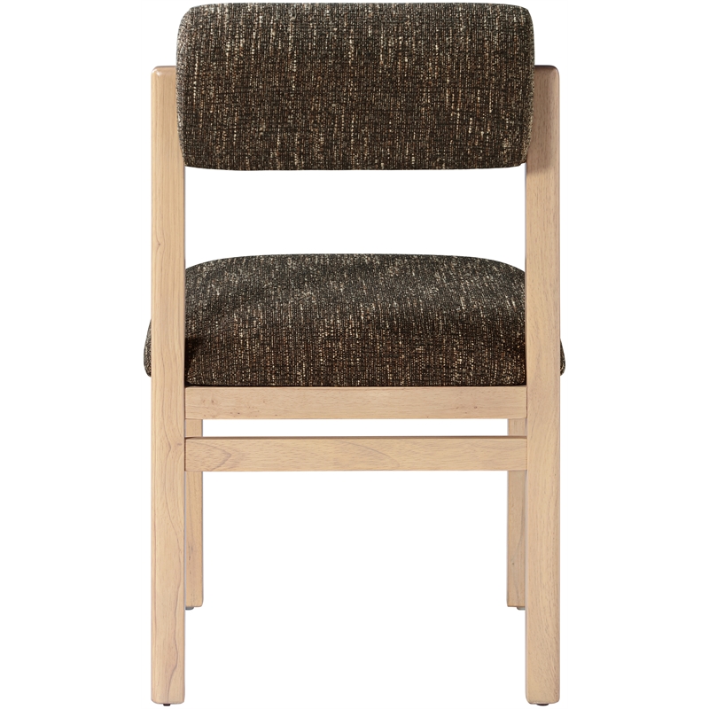 Bowery Hill Contemporary Brown Linen Textured Fabric Dining Chair (Set of 2)