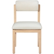 Bowery Hill Contemporary Cream Linen Textured Fabric Dining Chair (Set of 2)
