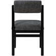 Bowery Hill Contemporary Black Linen Textured Fabric Dining Chair (Set of 2)