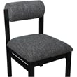 Bowery Hill Contemporary Black Linen Textured Fabric Dining Chair (Set of 2)