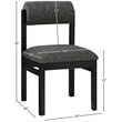 Bowery Hill Contemporary Black Linen Textured Fabric Dining Chair (Set of 2)